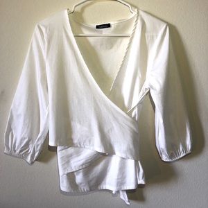 White Wrap Top